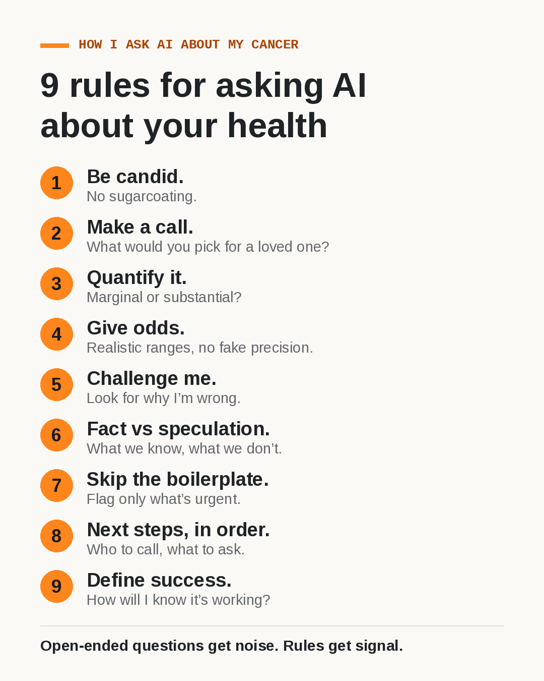 9 rules for asking AI about your health
